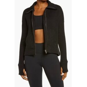 Sweaty Betty Restful‎ Boucle Jacket Full Zip Pockets Cozy Size M